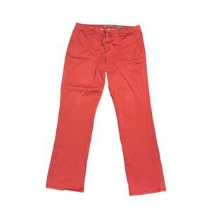Vintage America Blues Womens 14/32 Coral Pink Straight Leg Stretch Chino Pants